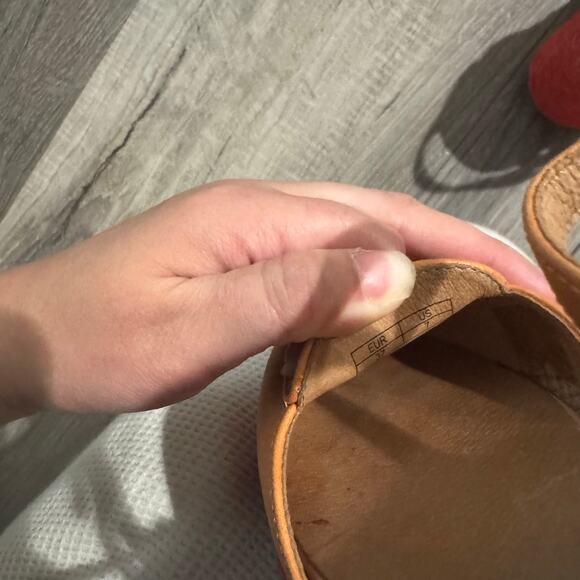 Jeffrey Campbell Red Braided Platform Wedge Sandals Leather Strap EU 37 US 7 - Picture 3 of 7